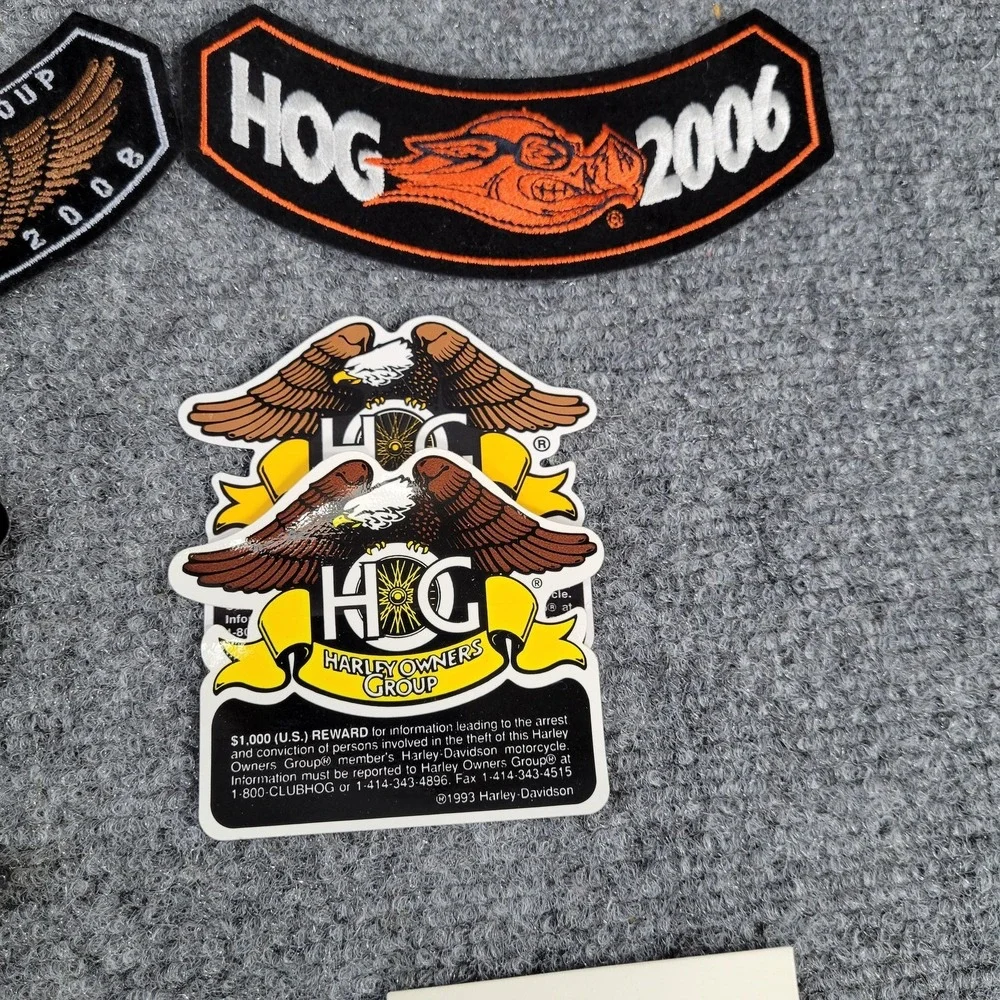 Harley Davidson HOG Owners Group Embroidered Patch‎ Pin Lot Mileage 1993-2014